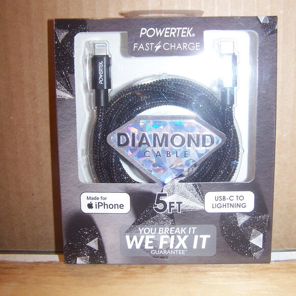 Powertek NWT Diamond Cable for iPhone - Picture 1 of 2